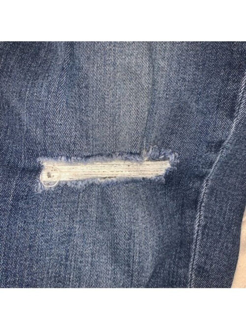 Gap Girlfriend Jeans Womens 8R Distressed Mid-Rise Dark Wash Denim Casual Pants - Picture 7 of 12